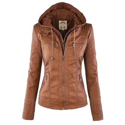 Agnes | Women Faux Leather Biker Jacket