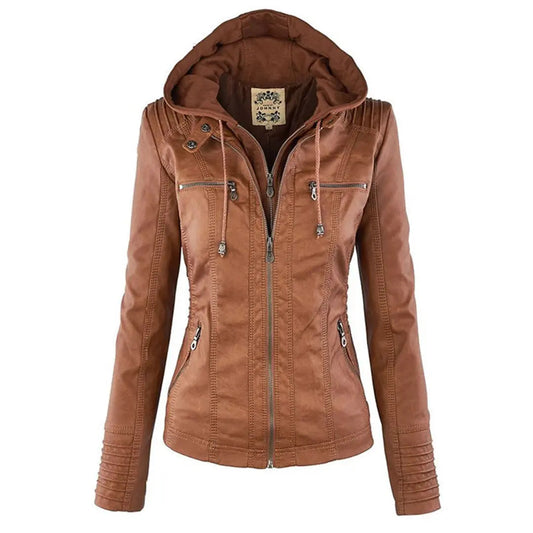 Agnes | Women Faux Leather Biker Jacket