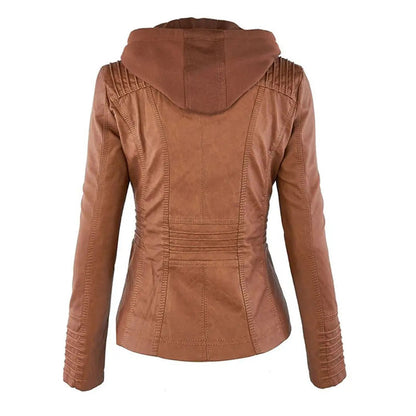 Agnes | Women Faux Leather Biker Jacket
