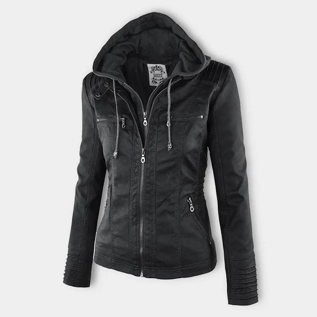 Agnes | Women Faux Leather Biker Jacket