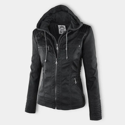 Agnes | Women Faux Leather Biker Jacket