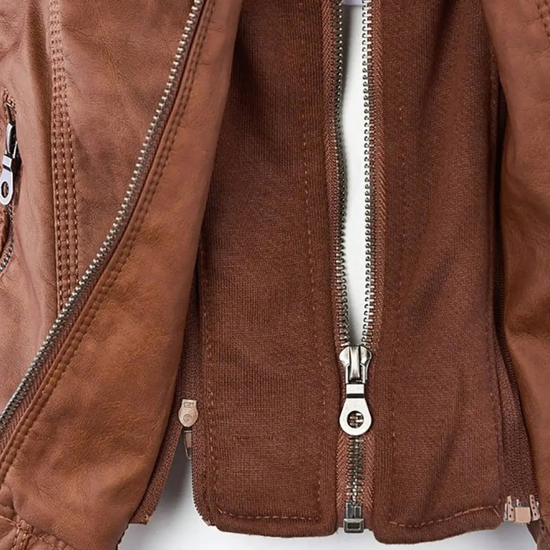 Agnes | Women Faux Leather Biker Jacket