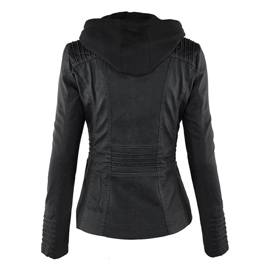 Agnes | Women Faux Leather Biker Jacket
