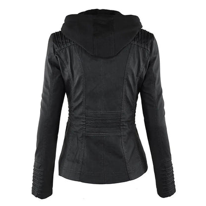 Agnes | Women Faux Leather Biker Jacket