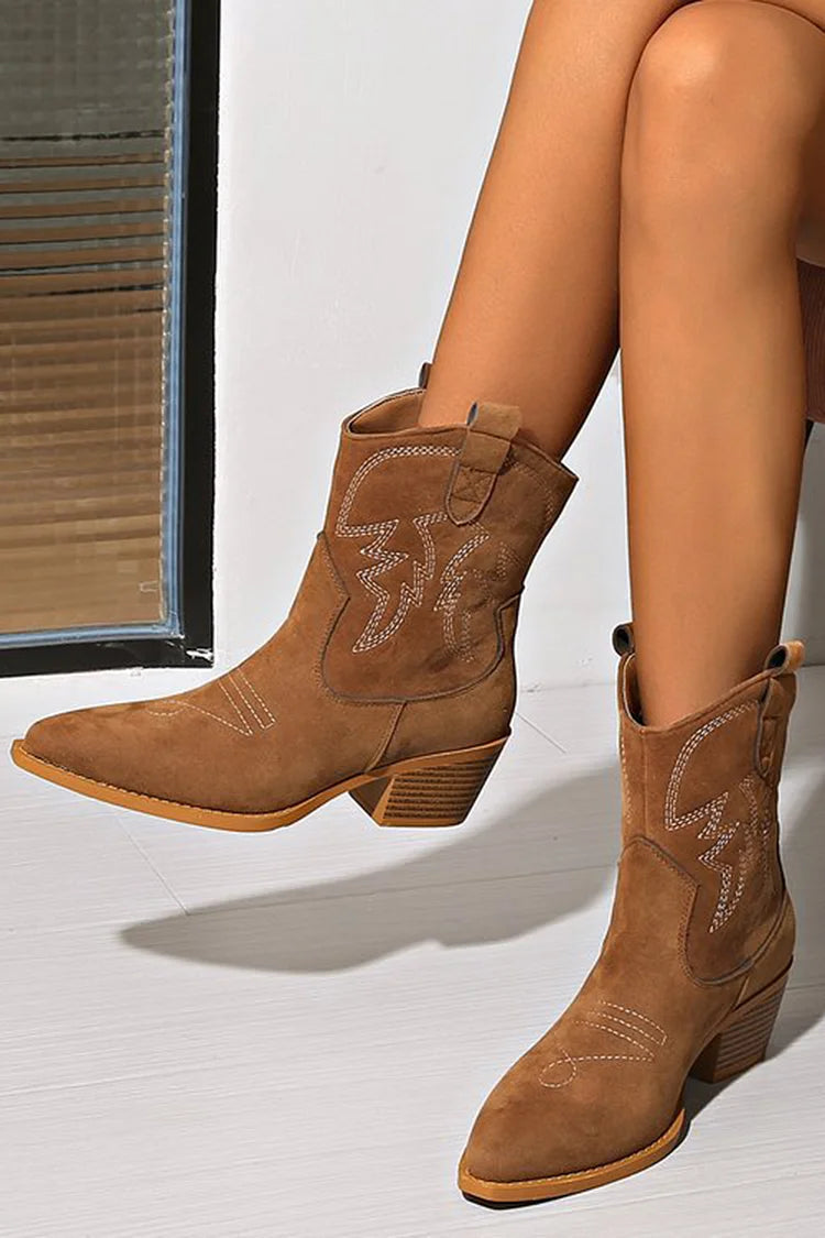 Amelie | Women Western Suede Boots