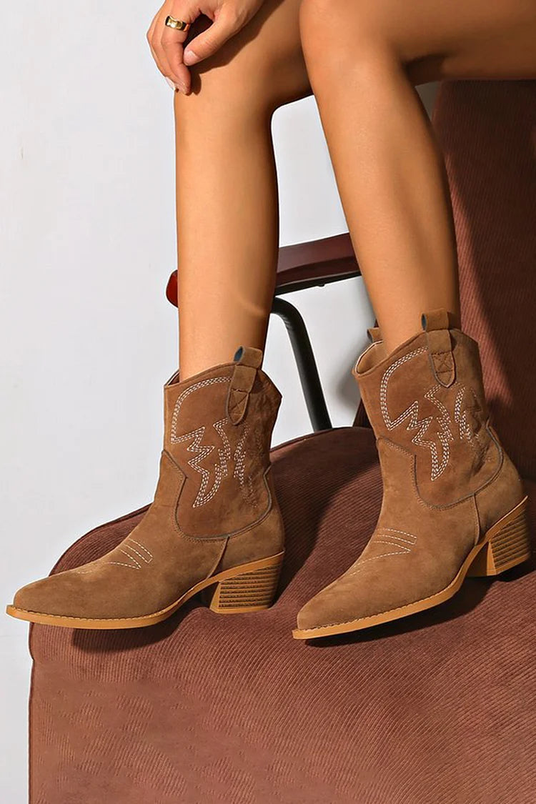 Amelie | Women Western Suede Boots