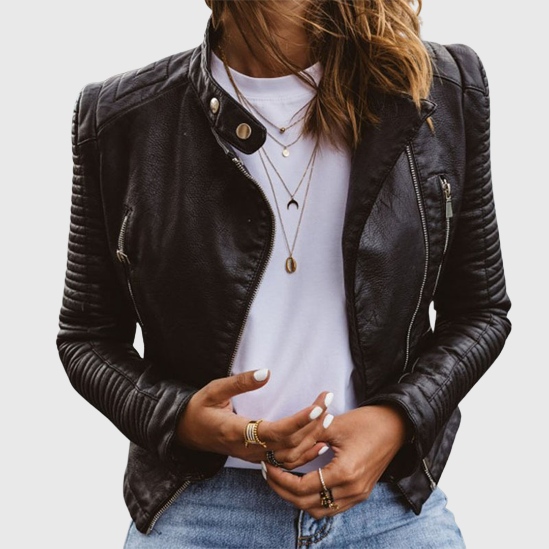 Brigit | Women Faux Leather Biker Jacket
