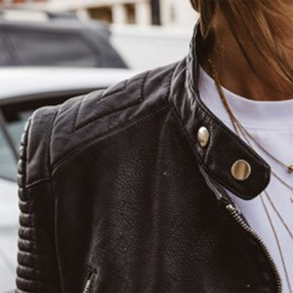 Brigit | Women Faux Leather Biker Jacket