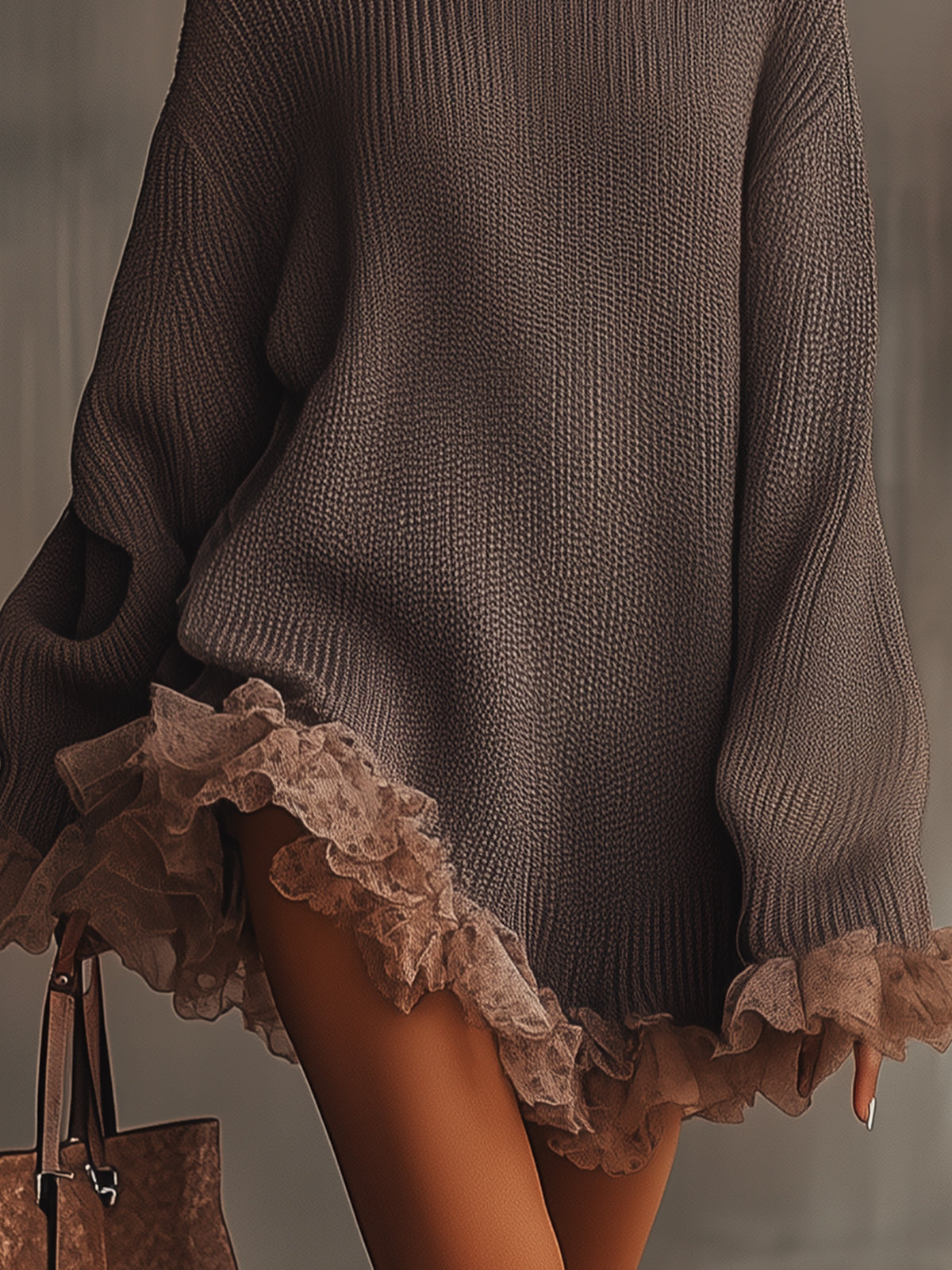 Clara | Women Turtleneck Knit Sweater Dress