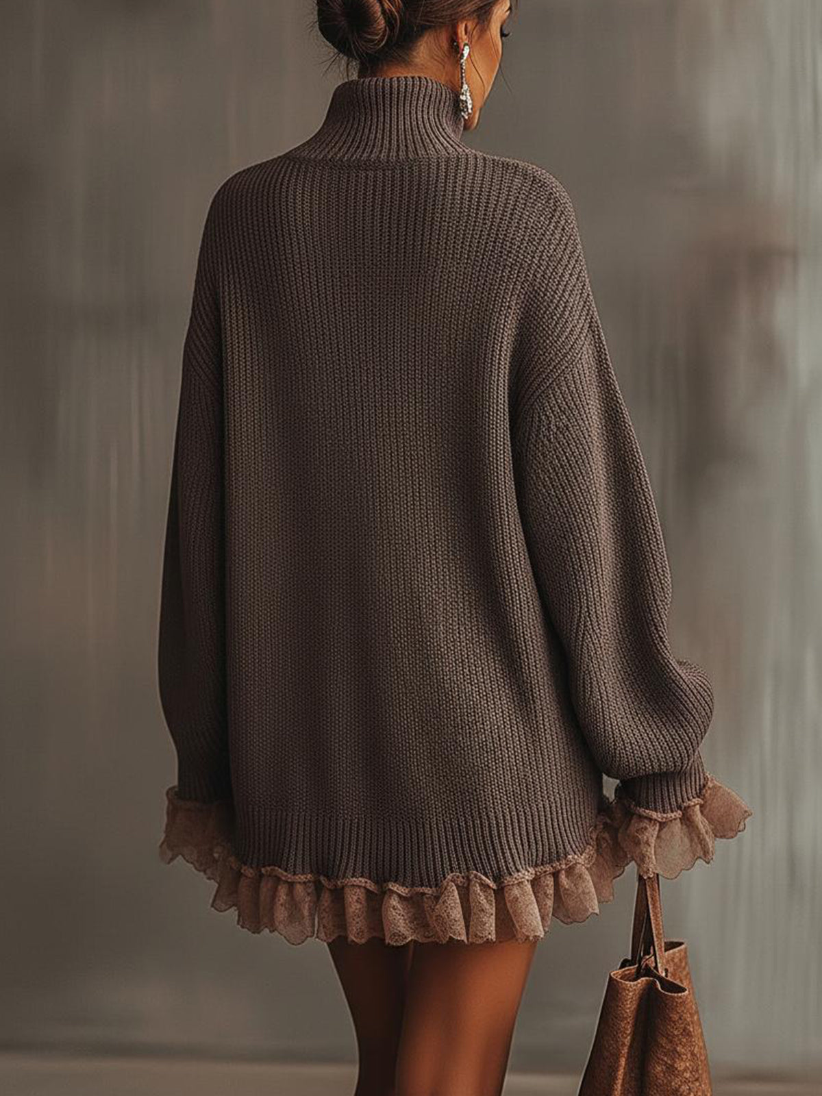 Clara | Women Turtleneck Knit Sweater Dress
