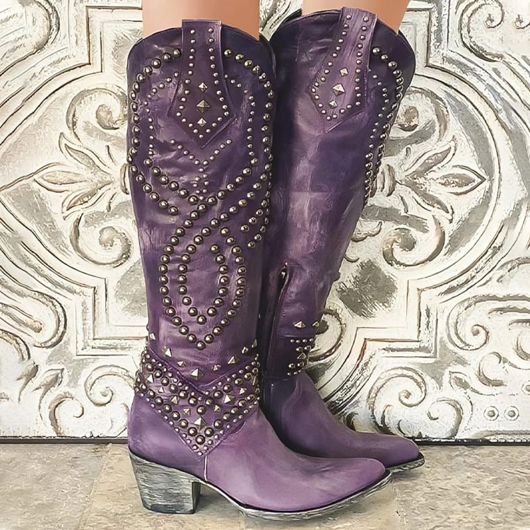 Constance | Women Western Knee High Boots