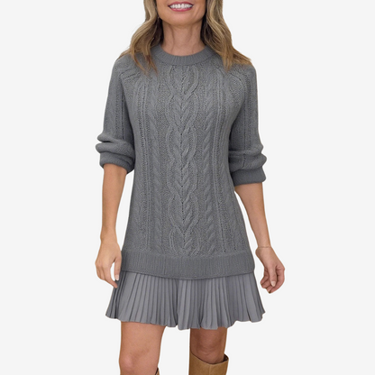 Della Women Ribbed Knit Sweater Dress