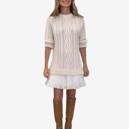 Della Women Ribbed Knit Sweater Dress