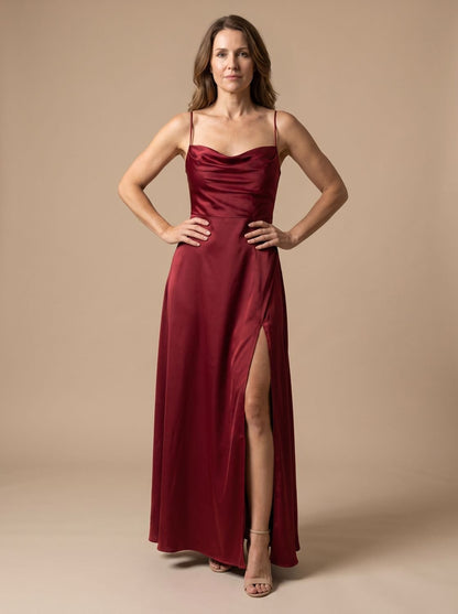 Dorothea | Women Cowl Satin Slip Dress