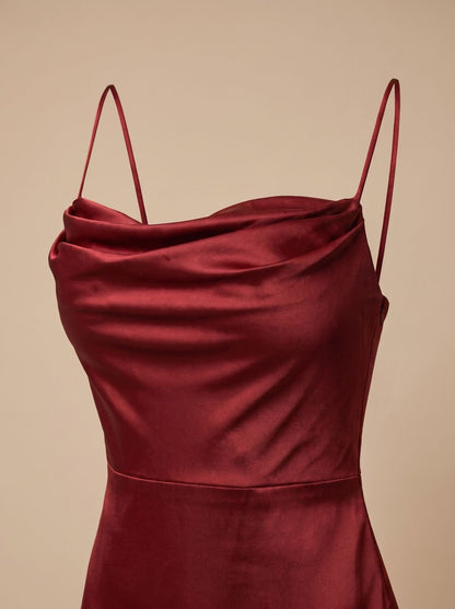 Dorothea | Women Cowl Satin Slip Dress