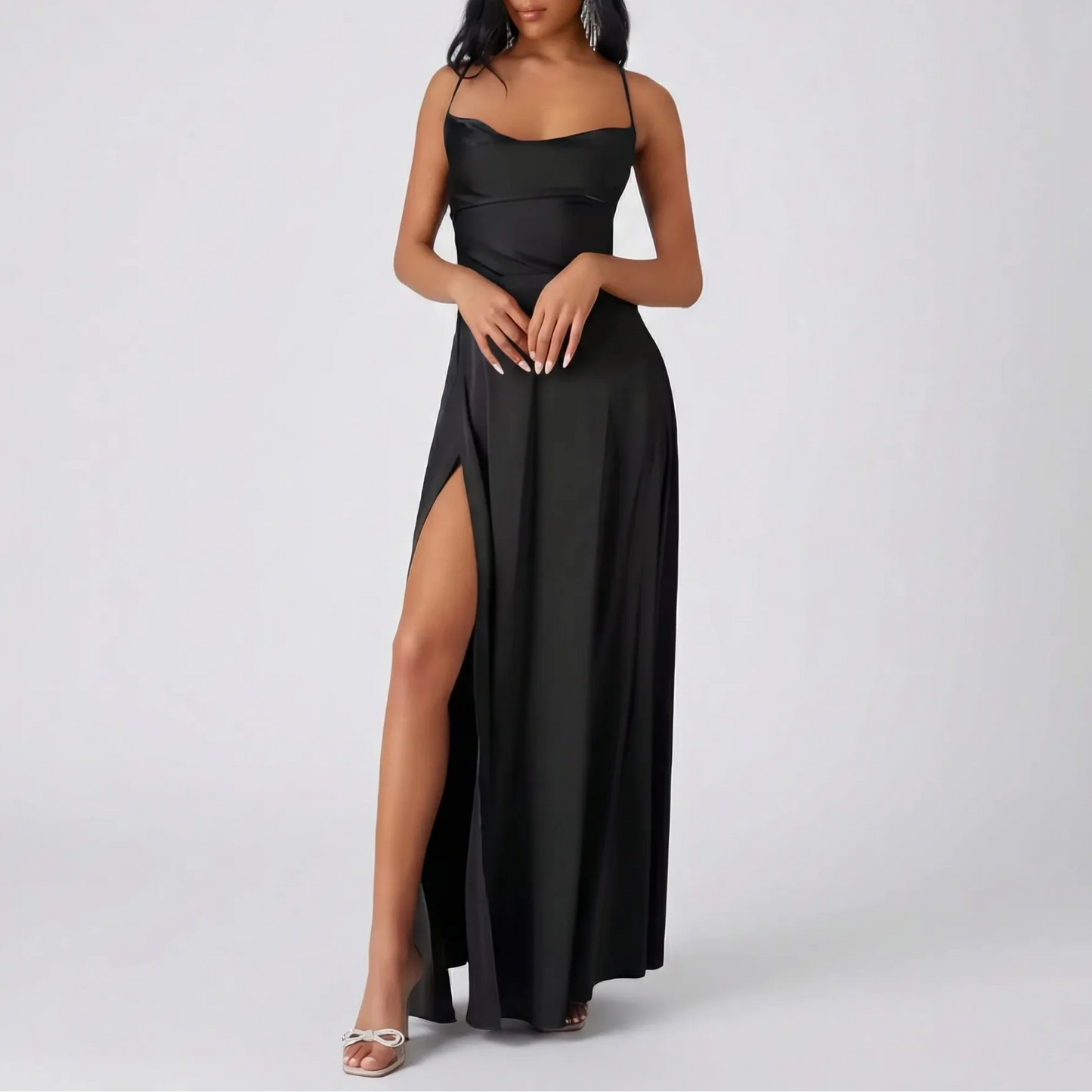 Eloise | Women Backless Satin Slip Dress