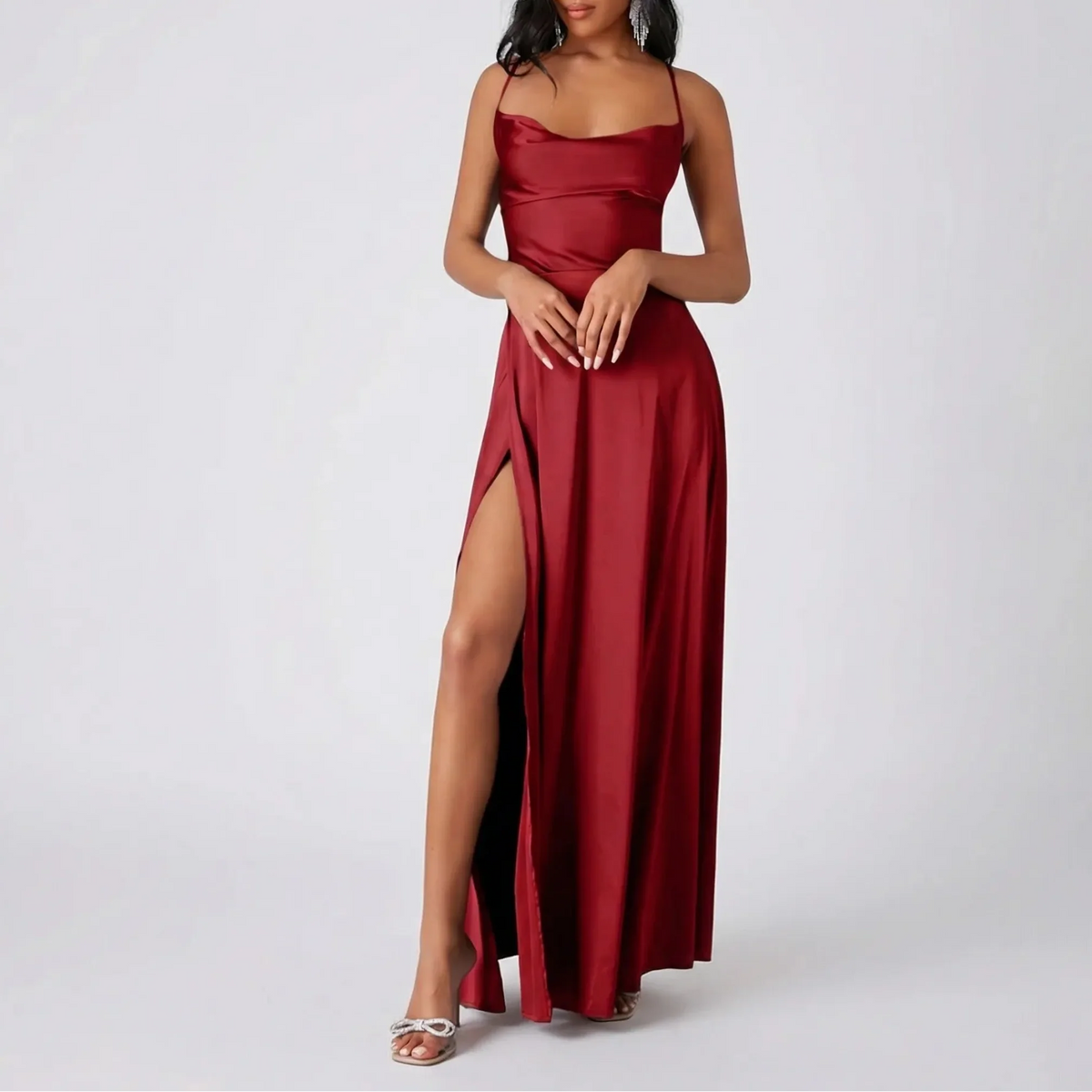 Eloise | Women Backless Satin Slip Dress