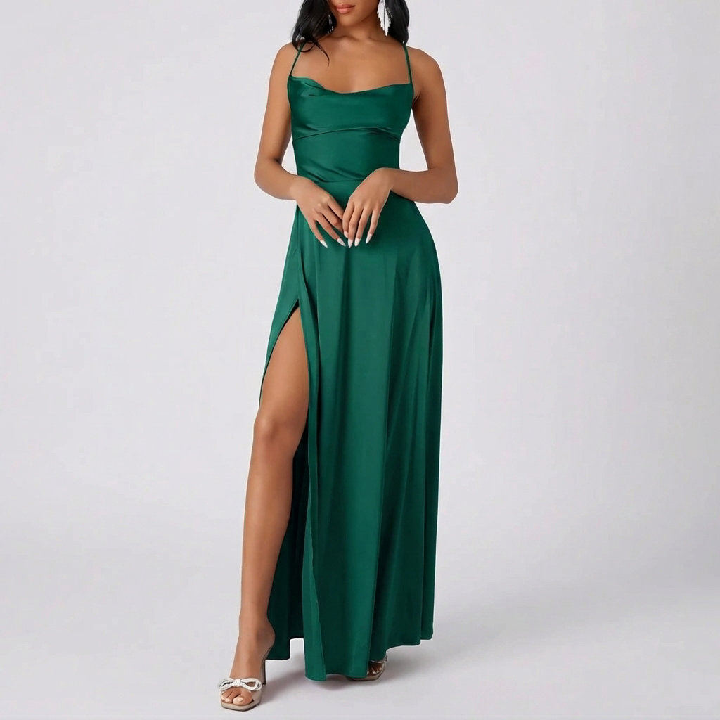 Eloise | Women Backless Satin Slip Dress