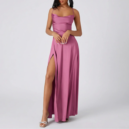 Eloise | Women Backless Satin Slip Dress