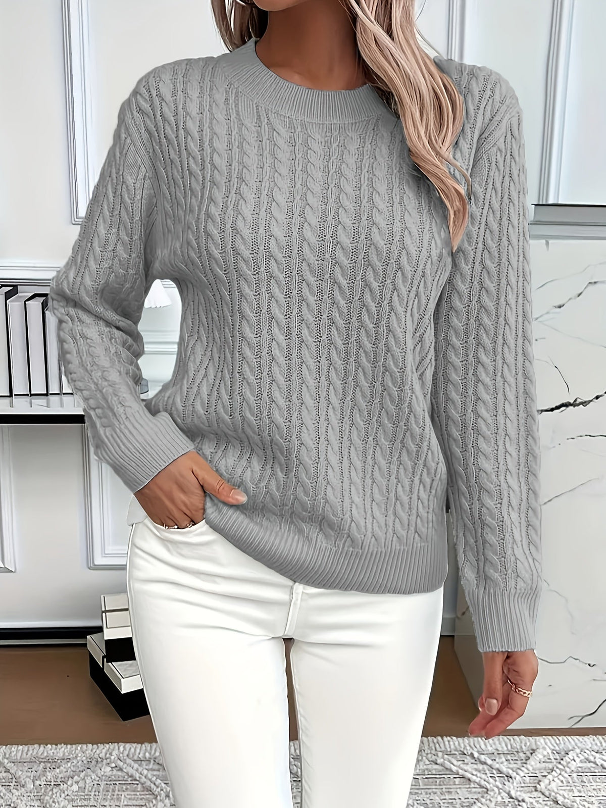 Helena | Women Cable Knit Sweater Vest