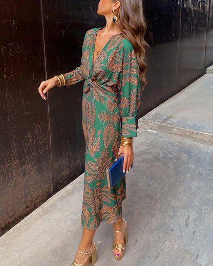 Imogen | Women Long Sleeve Midi Dress