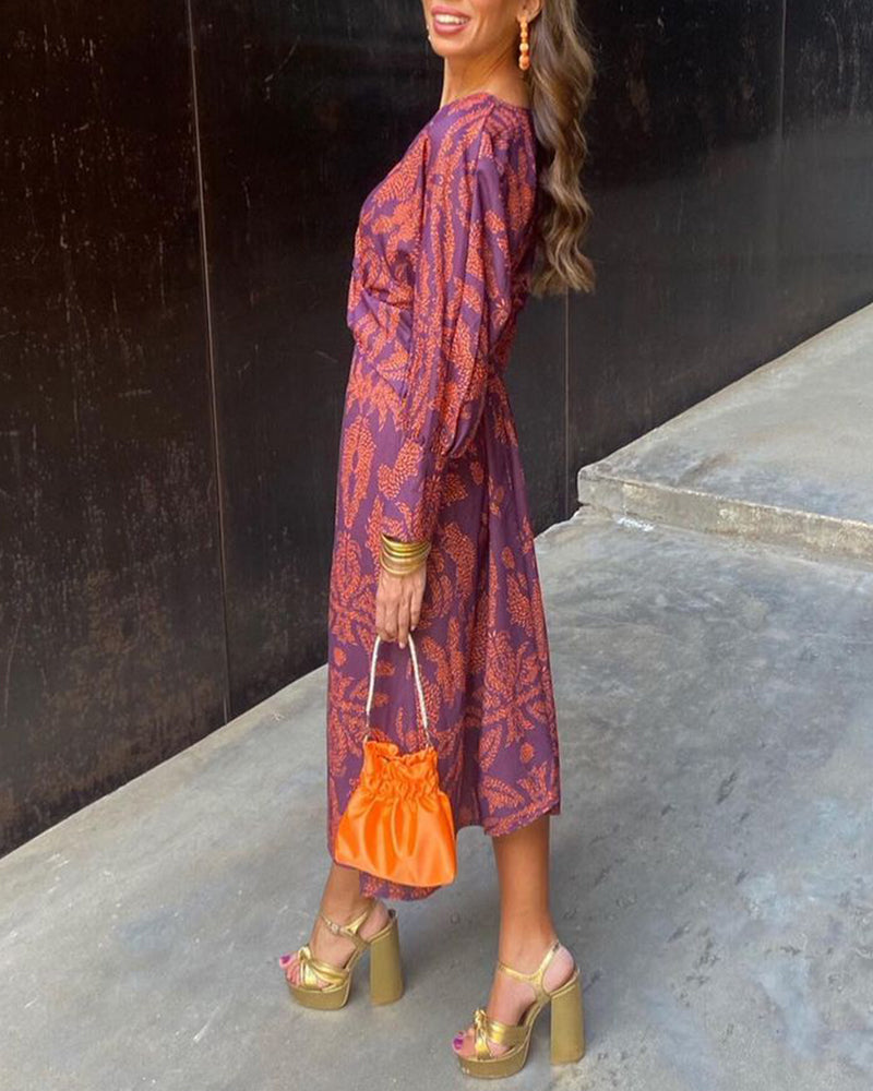 Imogen | Women Long Sleeve Midi Dress