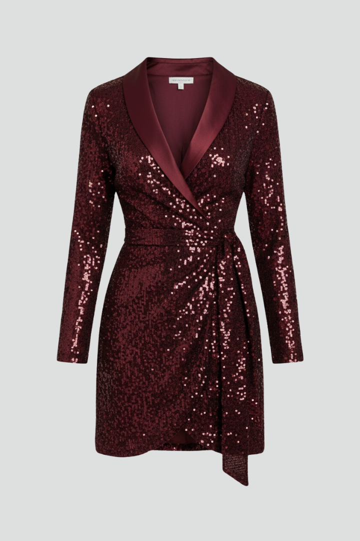 June | Women Wrap Sequin Dress