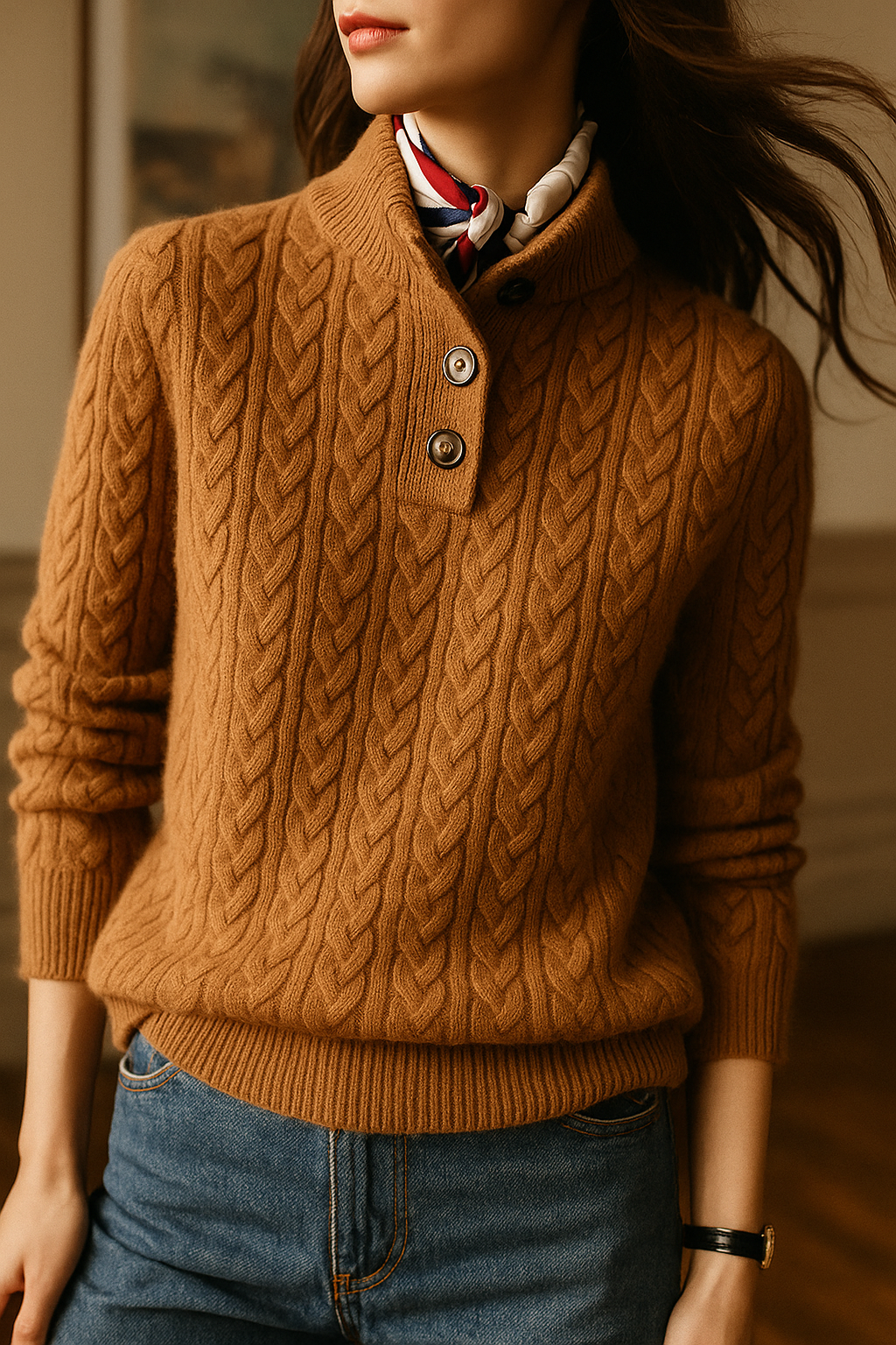 Leona | Women Cable Knit Sweater