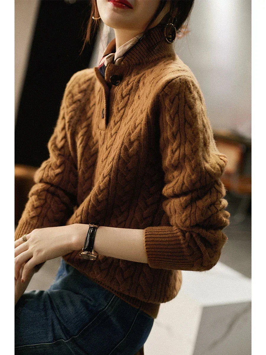 Leona | Women Cable Knit Sweater