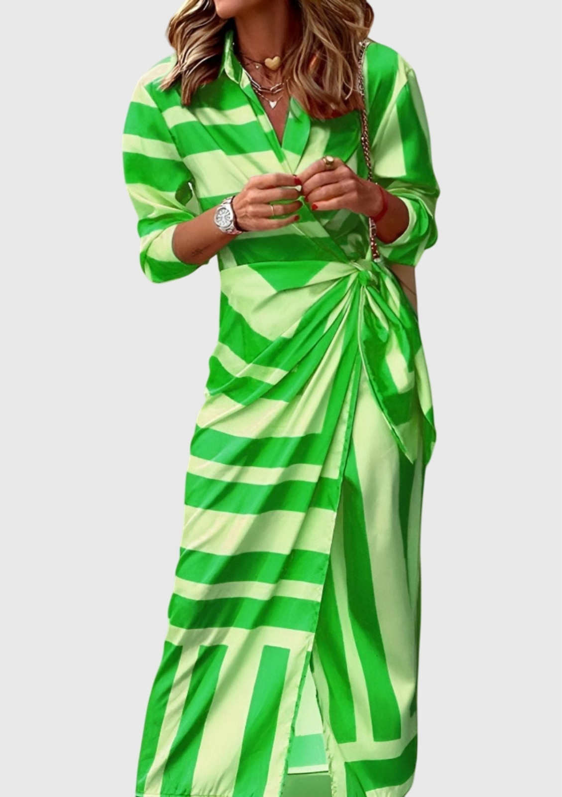 Lottie | Women Wrap Long Sleeve Midi Dress