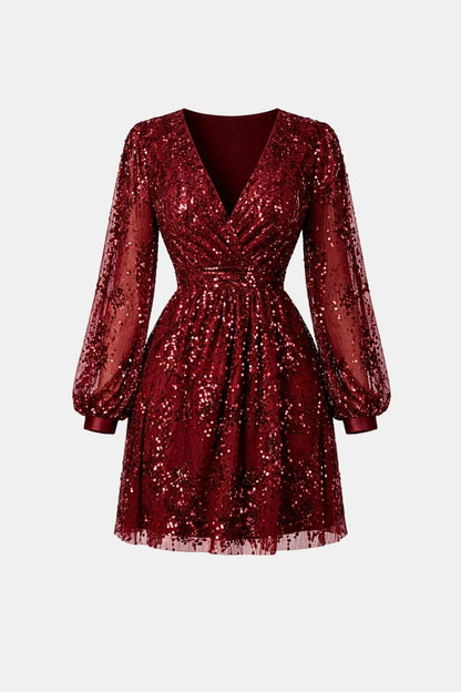 Odette | Women Puff Sleeve Sequin Dress