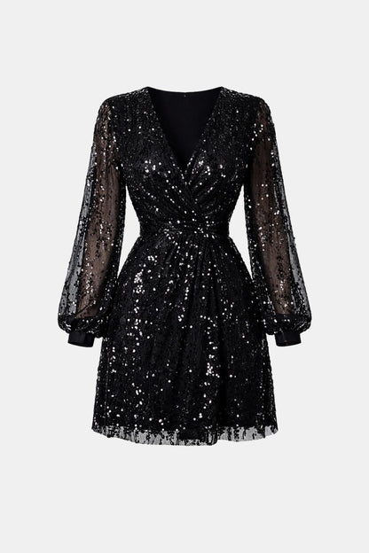 Odette | Women Puff Sleeve Sequin Dress