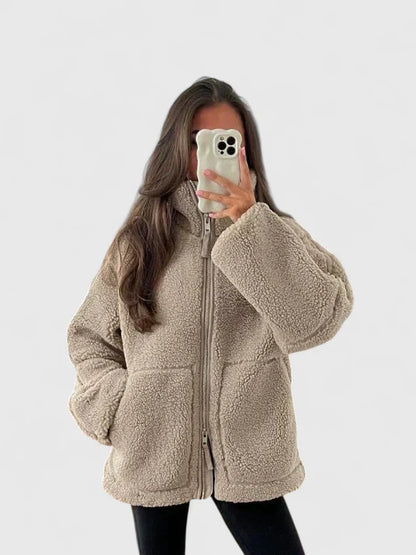 Olive | Women Teddy Coat