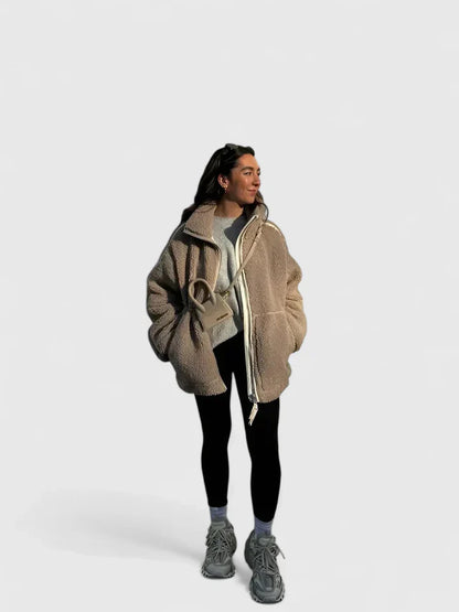 Olive | Women Teddy Coat