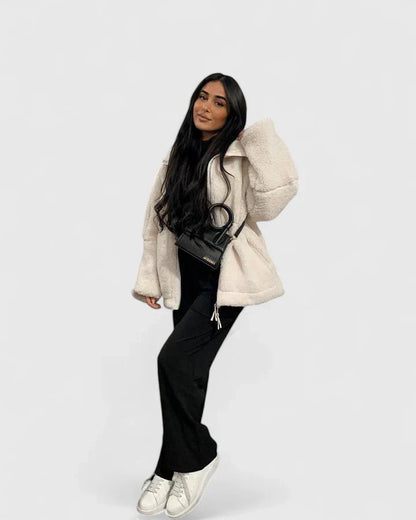 Olive | Women Teddy Coat
