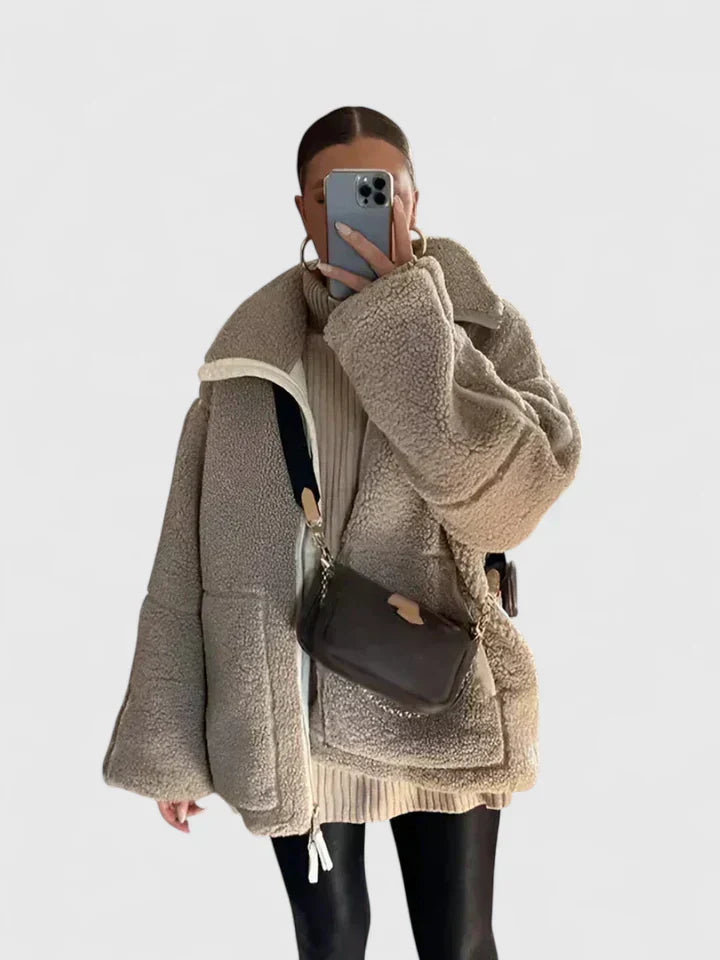Olive | Women Teddy Coat