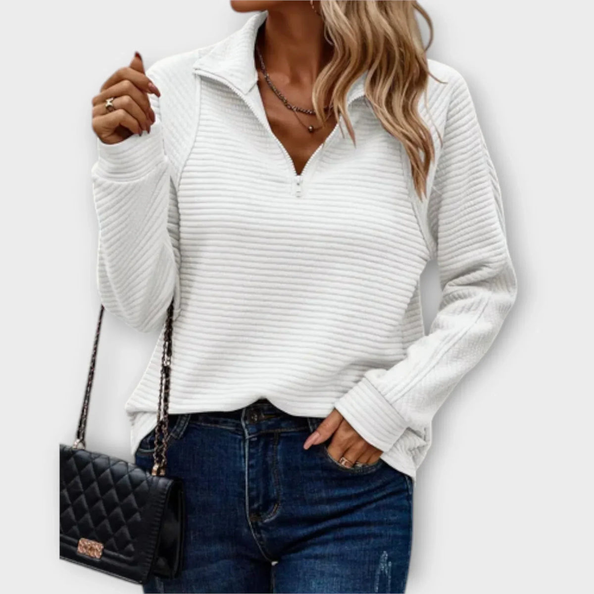 Oona | Women Quarter Zip Sweater