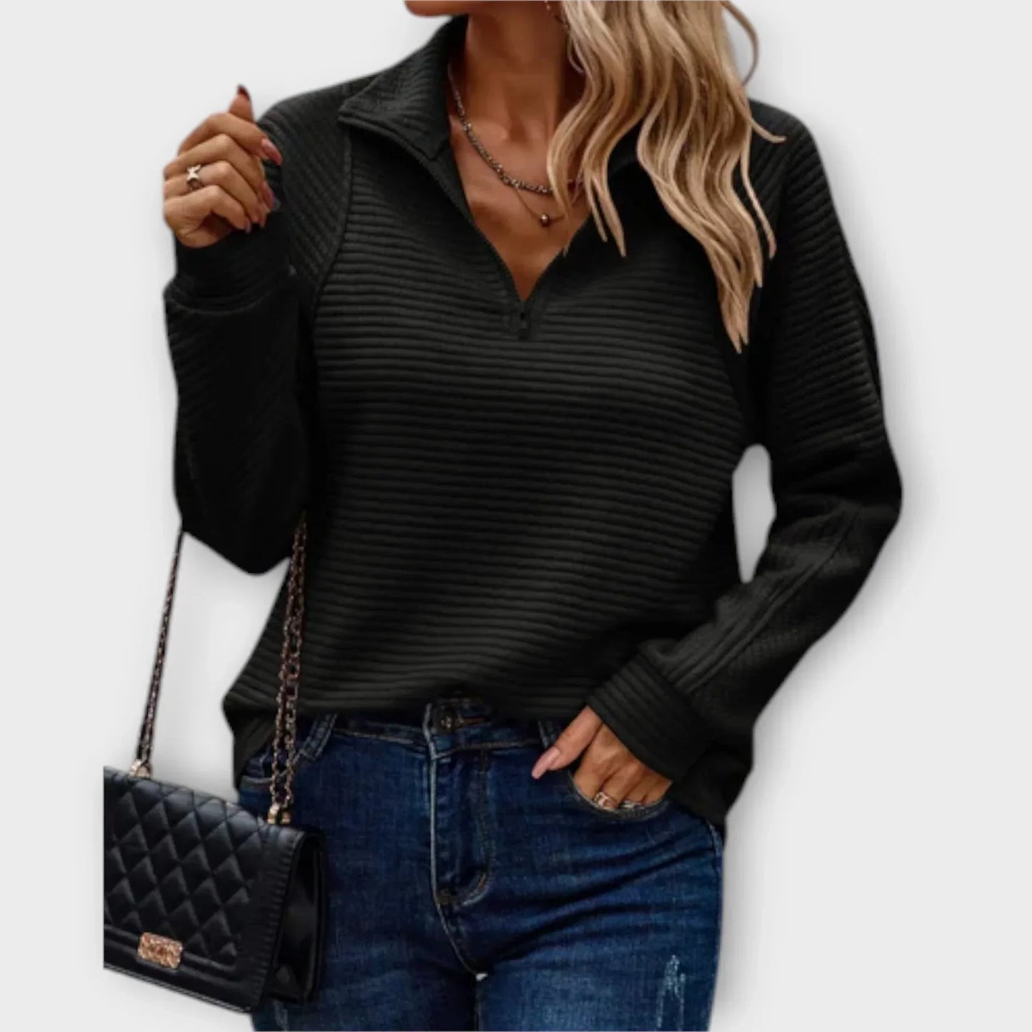 Oona | Women Quarter Zip Sweater