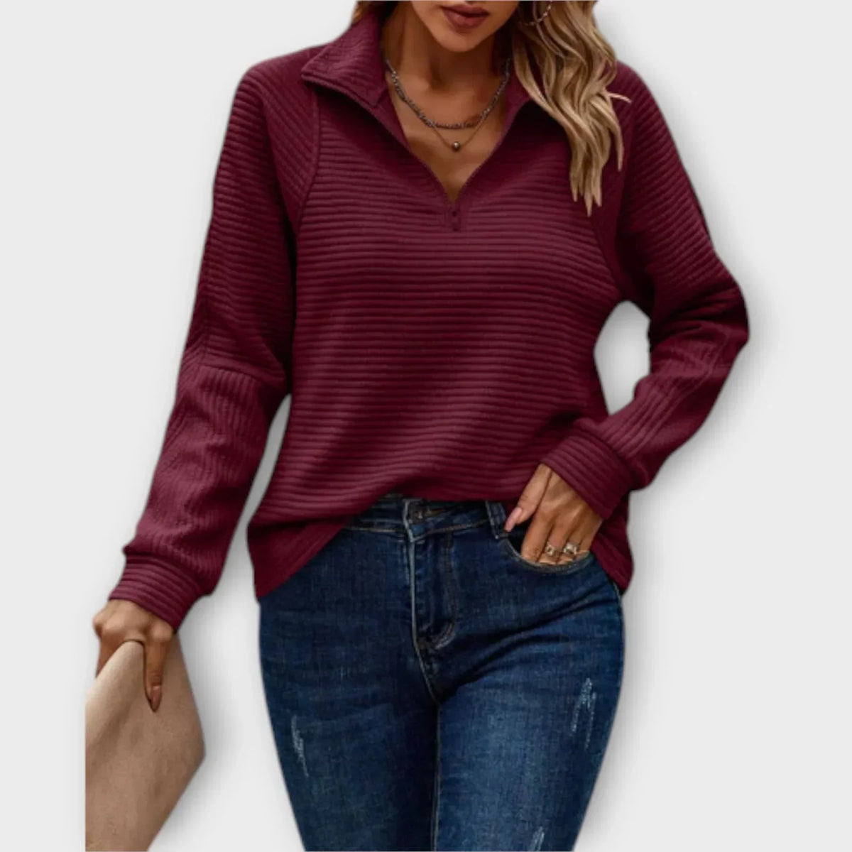 Oona | Women Quarter Zip Sweater