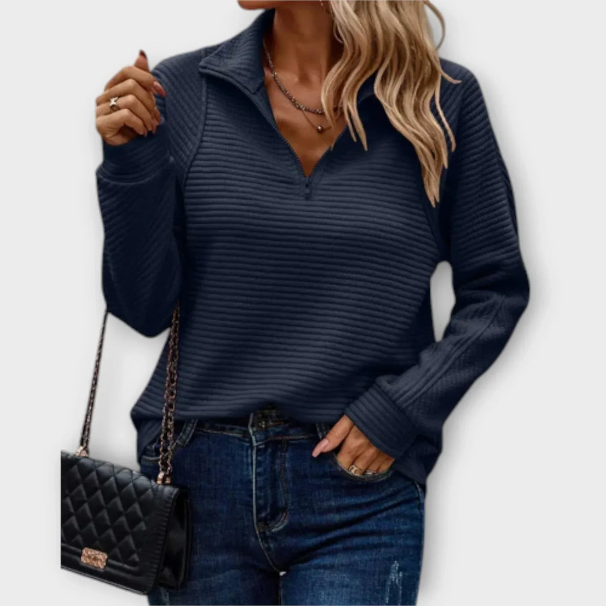 Oona | Women Quarter Zip Sweater
