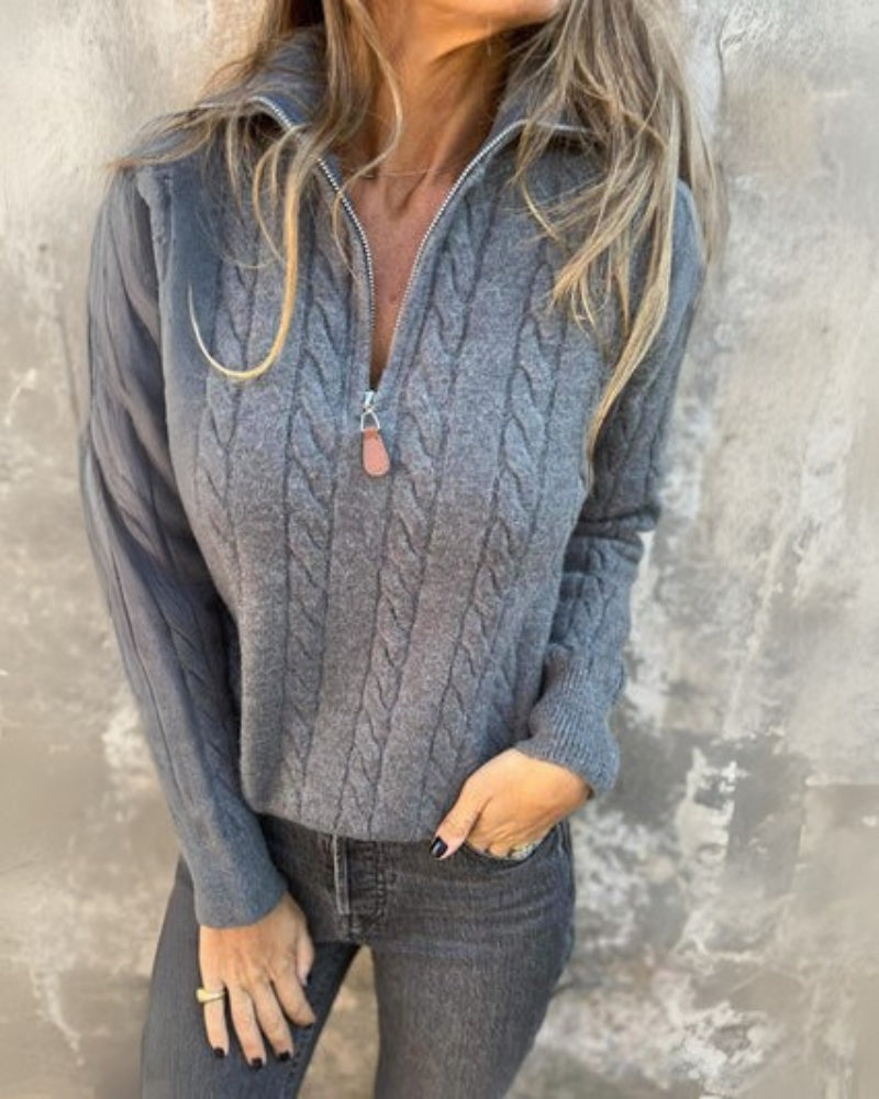 Rhea | Women Quarter Zip Sweater